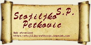 Stojiljko Petković vizit kartica